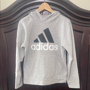 Adidas Boys Light Gray Hoodie